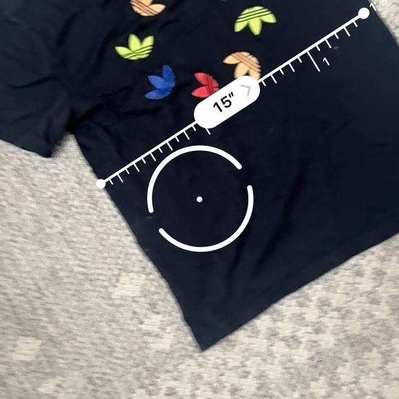 Adidas Black Tee with Colorful Trefoil Design - Picture 4 of 5